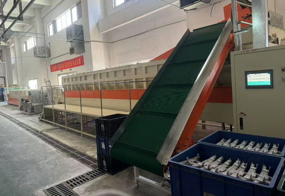 High Capacity Tunnel-style Large Vibratory Finishing Machine With Long-lasting Durability And Conveyor Line Vibration